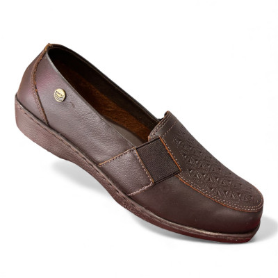 Romulo Casual Cuero Cafe Mujer Talla 34 Ref 2092